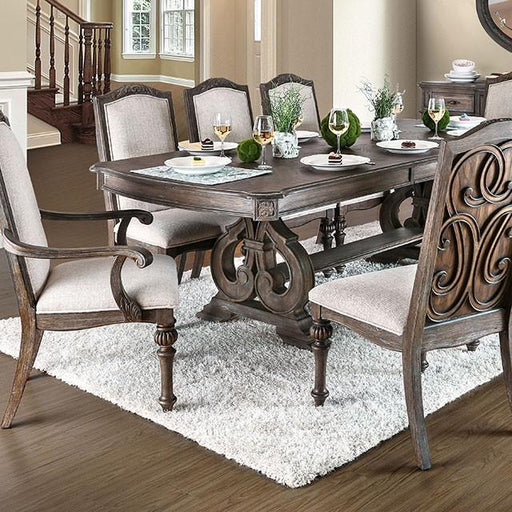 ARCADIA Rustic Natural Tone, Ivory Dining Table - The Mattress Center (Fresno,CA)