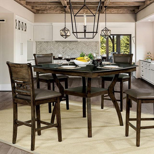 Flick Rustic Oak Counter Ht. Table - The Mattress Center (Fresno,CA)