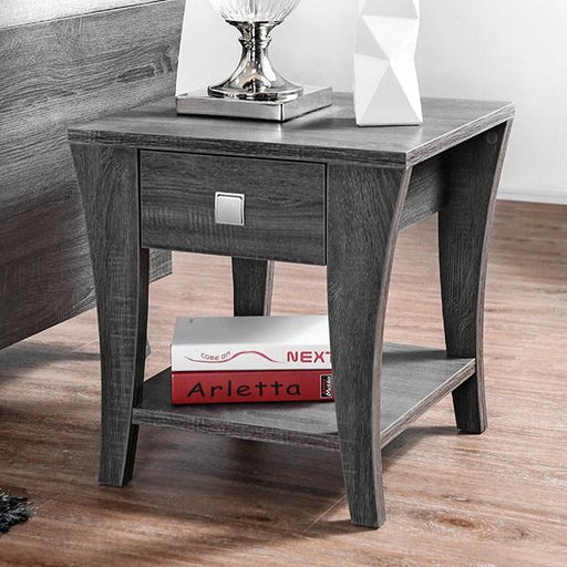 Amity Gray End Table - The Mattress Center (Fresno,CA)