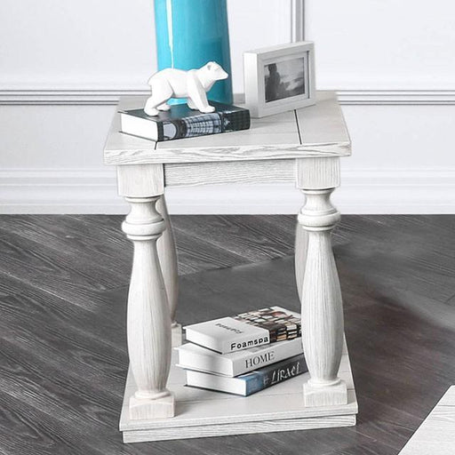 Arlington Antique White End Table - The Mattress Center (Fresno,CA)