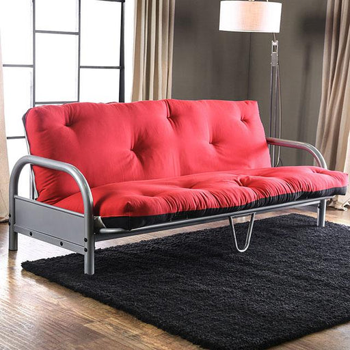 Aksel Black/Red Futon Mattress, Black, Red & Gray - The Mattress Center (Fresno,CA)
