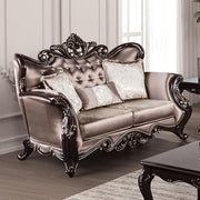 Albacete Loveseat Campage & Walnut - The Mattress Center (Fresno,CA)