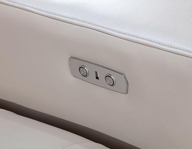 ABBERTON Power Loveseat, Beige - The Mattress Center (Fresno,CA)