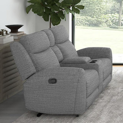 Antonius Manual Recliner Loveseat w/ Console - The Mattress Center (Fresno,CA)