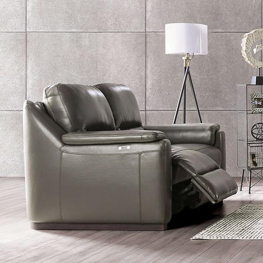 ALTAMURA Power Loveseat, Gray & Beige - The Mattress Center (Fresno,CA)
