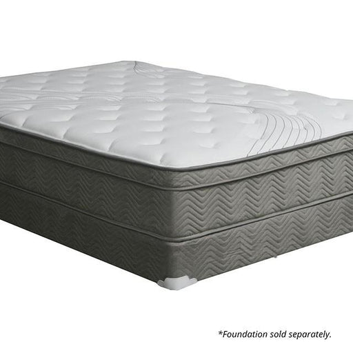 AFTON White/Gray 12" Euro Box Pocket Coil, Cal.King, E king, Full, & Queen - The Mattress Center (Fresno,CA)