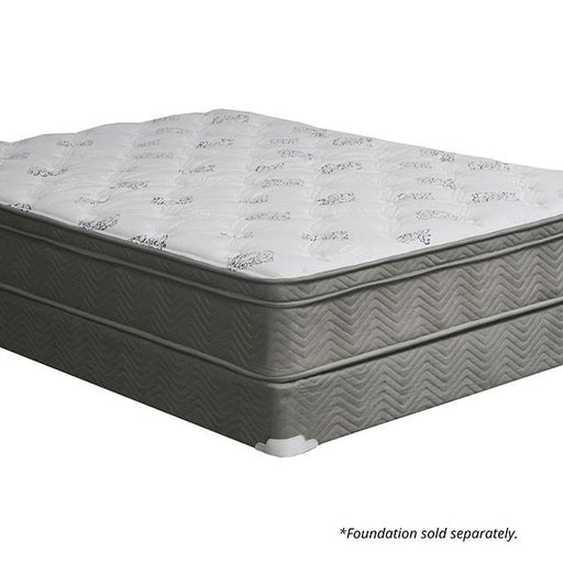 ALEKSA White, Gray 11" Euro Top Mattress, Cal.King, E.King, Full, & Queen - The Mattress Center (Fresno,CA)