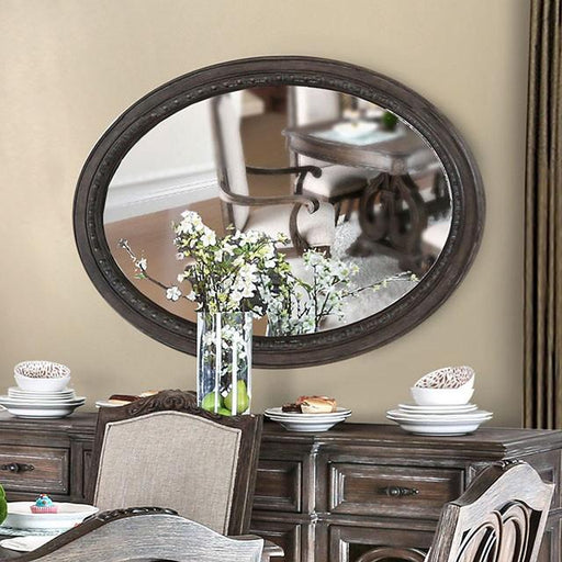 ARCADIA Rustic Natural Tone Mirror, Oval - The Mattress Center (Fresno,CA)