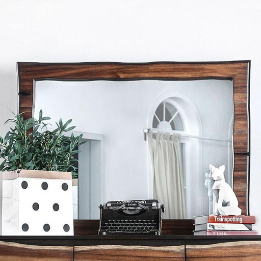 Fulton Dark Oak/Dark Walnut Mirror - The Mattress Center (Fresno,CA)