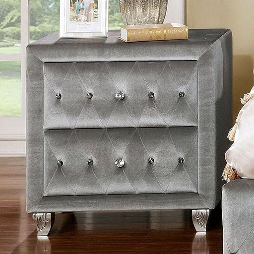 Alzir Night Stand Gray - The Mattress Center (Fresno,CA)