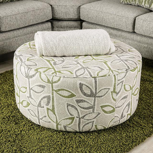 GARDNER Ottoman, Gray/Green - The Mattress Center (Fresno,CA)