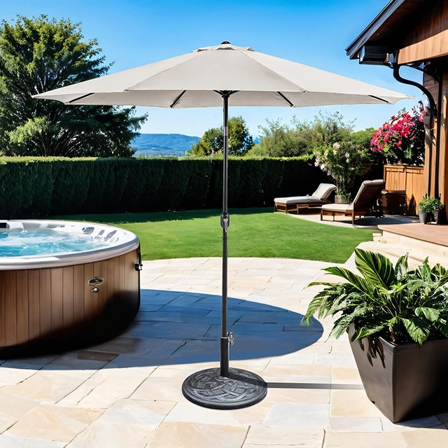 Mora 11' Outdoor Umbrella + 21" Round Base
