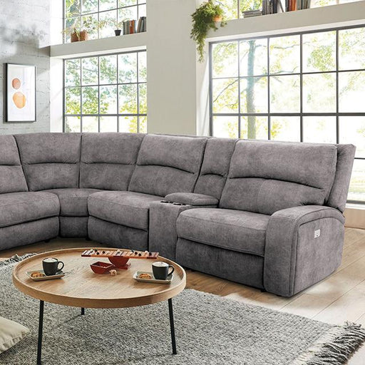 APOSTOLOS Power Sectional, Light Gray - The Mattress Center (Fresno,CA)