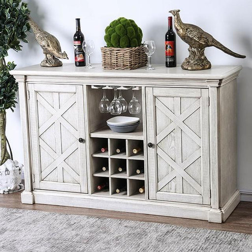 Georgia Antique White/Gray Server - The Mattress Center (Fresno,CA)