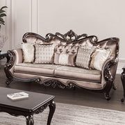 Albacete Sofa Campage & Walnut - The Mattress Center (Fresno,CA)
