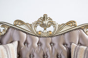 Albacete Sofa Campage & Walnut - The Mattress Center (Fresno,CA)