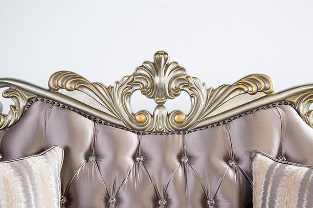 Albacete Sofa Campage & Walnut - The Mattress Center (Fresno,CA)