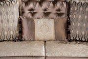 Albacete Sofa Campage & Walnut - The Mattress Center (Fresno,CA)
