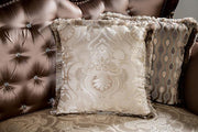 Albacete Sofa Campage & Walnut - The Mattress Center (Fresno,CA)