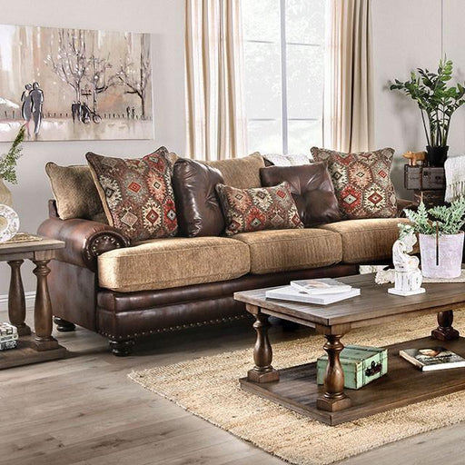 Fletcher Brown/Tan Sofa - The Mattress Center (Fresno,CA)
