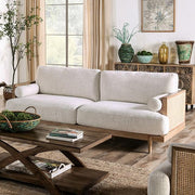 ALESUND Sofa, Beige/Light Oak, Natural & Brown - The Mattress Center (Fresno,CA)
