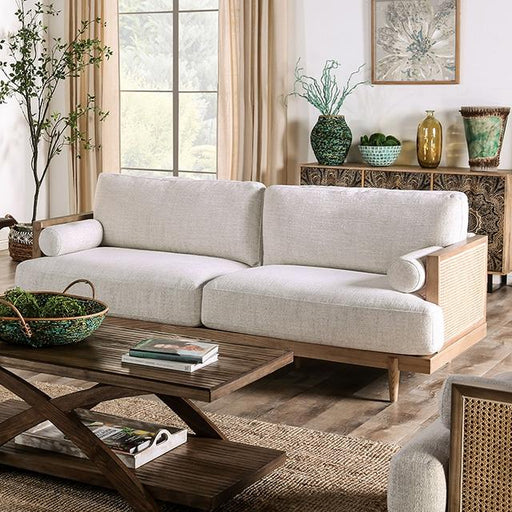 ALESUND Sofa, Beige/Light Oak, Natural & Brown - The Mattress Center (Fresno,CA)