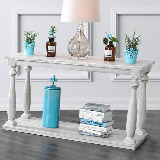 Arlington Antique White Sofa Table - The Mattress Center (Fresno,CA)