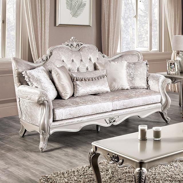 Acapulco White & Espresso Sofa - The Mattress Center (Fresno,CA)