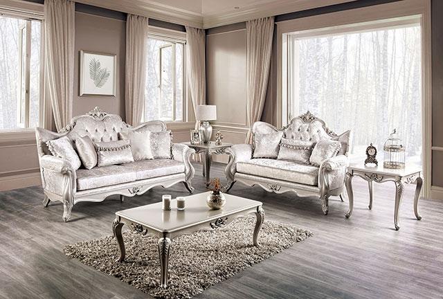 Acapulco White & Espresso Sofa - The Mattress Center (Fresno,CA)