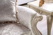 Acapulco White & Espresso Sofa - The Mattress Center (Fresno,CA)
