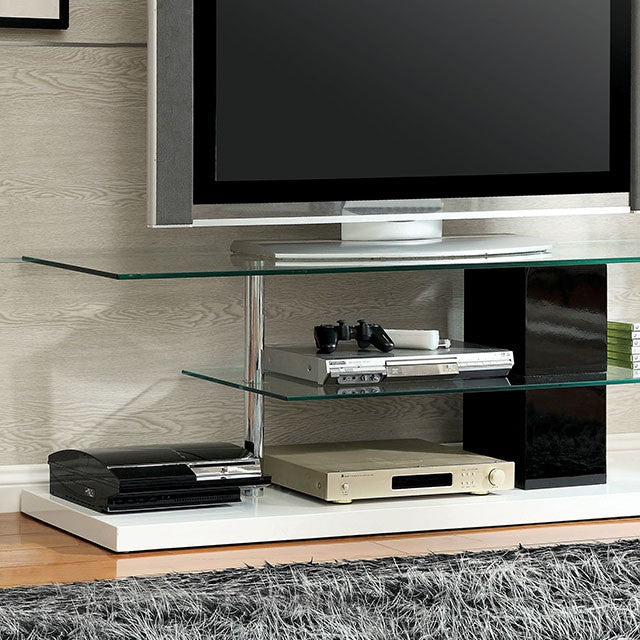 Neapoli Black/White 63" TV Console - The Mattress Center (Fresno,CA)