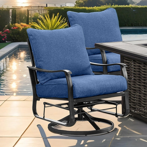 Segovia Swivel Glider Arm Chair (2/CTN) - The Mattress Center (Fresno,CA)