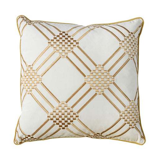 Pam Ivory/Yellow 20" X 20" Pillow, Ivory & Yellow (2/CTN) - The Mattress Center (Fresno,CA)