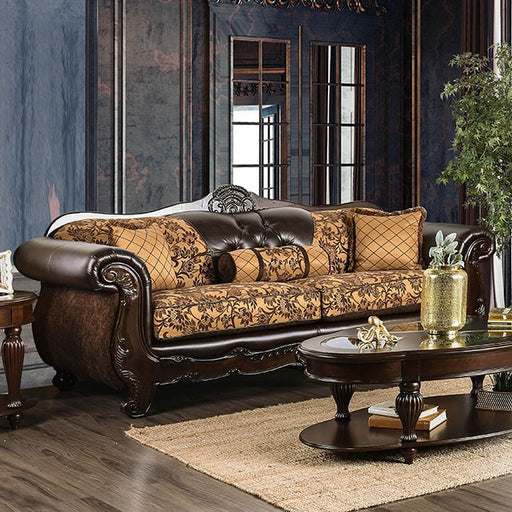 Quirino Tan/Dark Brown Sofa - The Mattress Center (Fresno,CA)